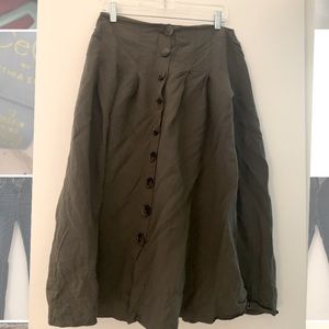 ZARA Sz M Olive Green  Skirt